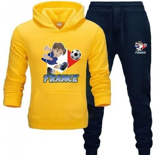 Children's Tracksuit Jogging Suit - Football - Yellow - Breathable - Long Sleeves - Size 3 To 13 Years