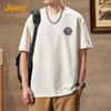 Jeep Men's Summer Pure Cotton Loose Fit T-Shirt