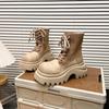 Boss Niu, the Same 2025 Early Autumn Martin Boots, Lapel Two Wear Locomotive Boots, Short Boots, Tooling Boots, Small Man Increases Height for Women