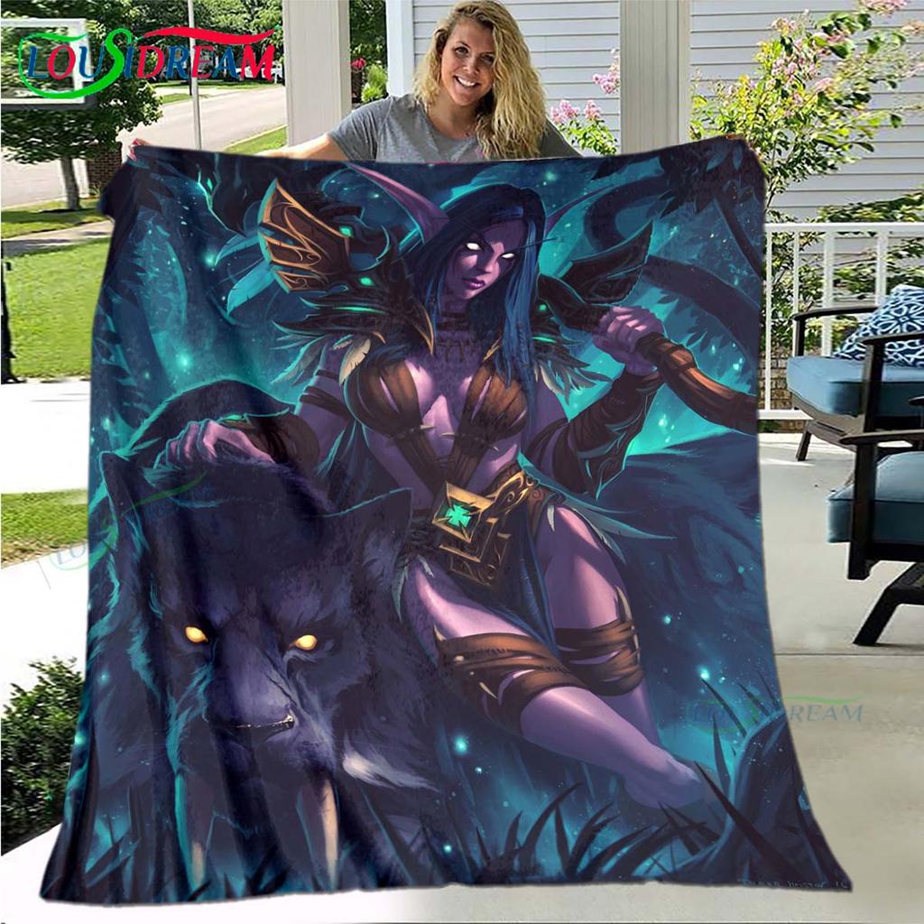 Game Sexy Cartoon Night Elf Soft Blanket Sports Living Room Bedroom Sofa Bed Blanket Gift Travel Office Lunch Break Blanket