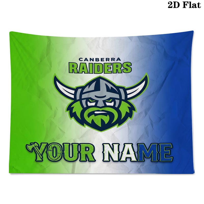 Custom Name Canberra Raiders2 Printed Tapestry – Wall Hanging for Bedrooms, Dorms, and Home Decor