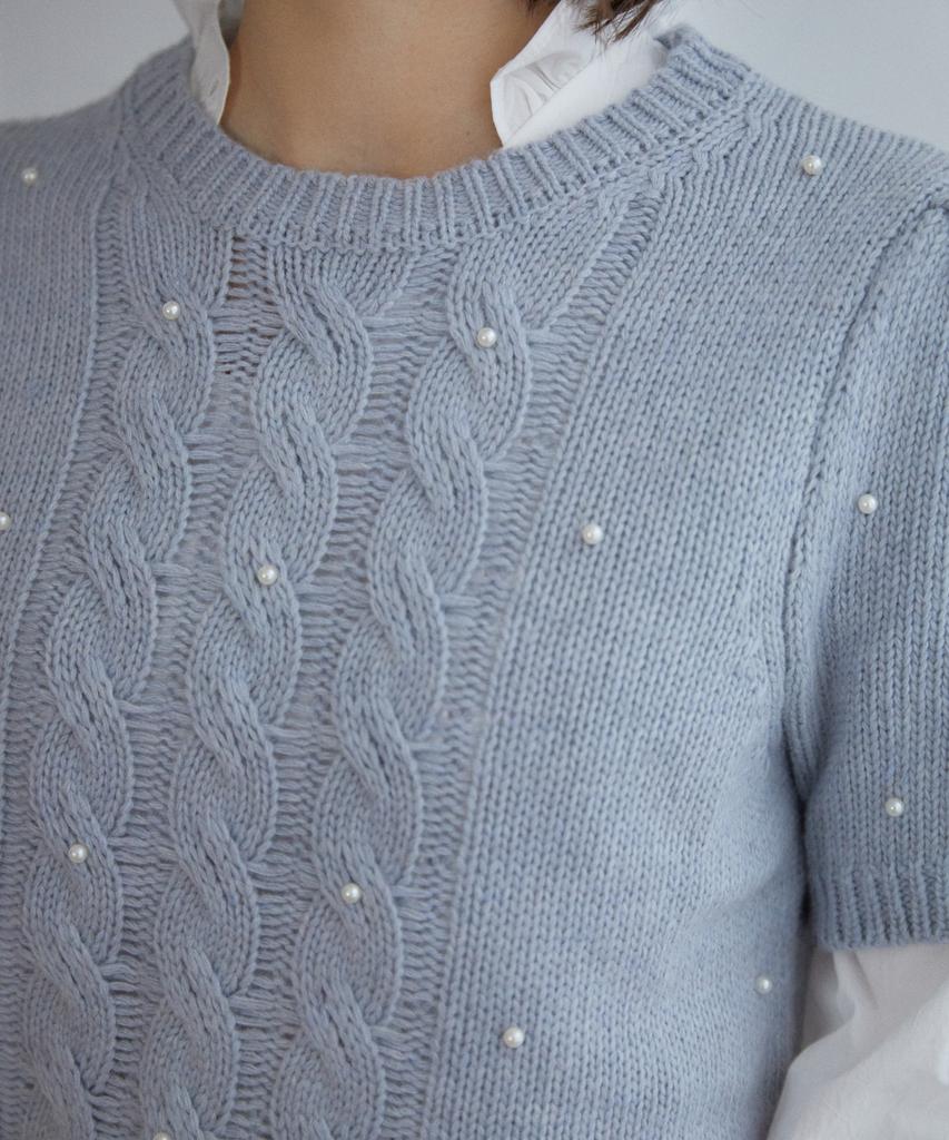 WIOE Pearl Half Knit_Blue