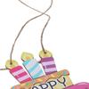 1/2pcs Boxwood Birthday Sign Colorful Birthday Decoration Pendant Birthday Cake Sign  Girls