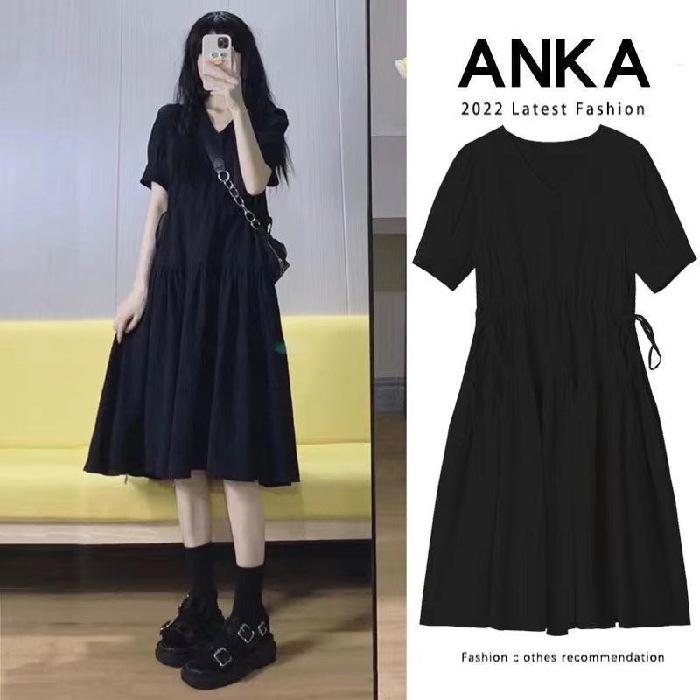 

Стильное черное летнее платье для беременных длиной до колена, свободный крой для модных мам S чёрный