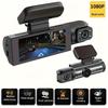 1080p HD Dash Cam with Night Vision & WiFi - 3.16" Triple Lens Car Recorder