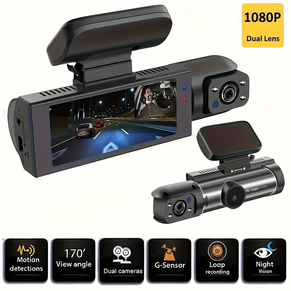 1080p HD Dash Cam with Night Vision & WiFi - 3.16" Triple Lens Car Recorder