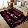 1pc Polyester Moon and Floral Design Area Rug - Easy-Care Crystal Velvet Carpet for Living Room, Bedroom, Kitchen, Porch, Balcon