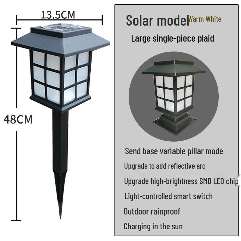Solar Wasserdichte Außenwegleuchten - Villa, Garten, Terrasse, Rasen, Landschaftsbeleuchtung