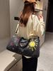 Trendy Graffiti Travel Bag: New Fashion Casual Luggage with Wet/Dry Separation for Women