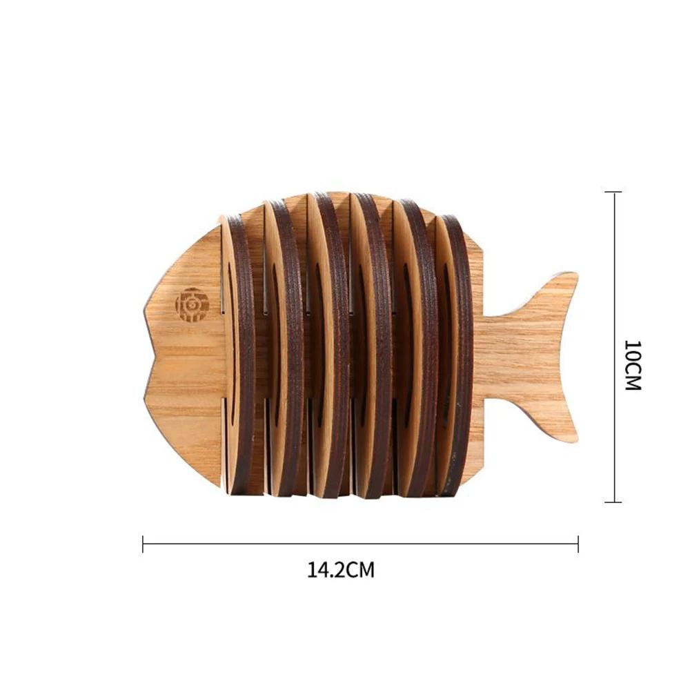 

Деревянный изоляционный коврик Fishbone Mat Противоожоговый термостойкий обеденный коврик Подставка под чай Аксессуары для украшения кухни M светло-серый