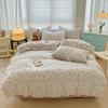 Flowers Bedding Set with Pillowcase Bed Sheet Single Full Size Bed Linen Washed Cotton Duvet Cover Set Queen/King Double Size