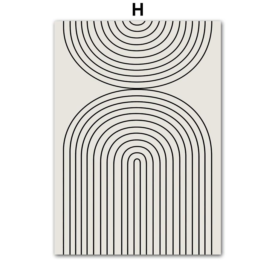 Black Lines Drawing Girl Body Rainbow Abstract Posters Prints Wall Art Canvas Painting Hotel Bar Pictures For Living Room Decor