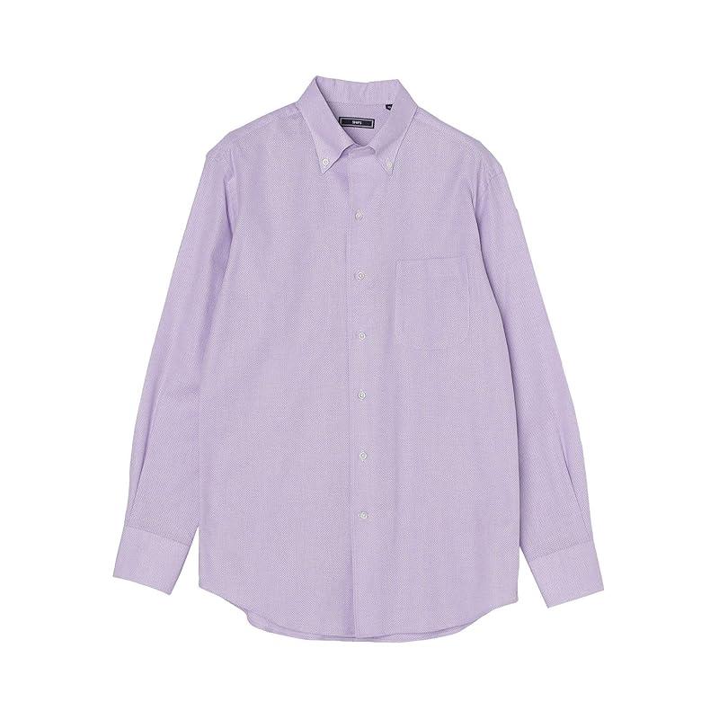 

[Ships] shirt Karami weave italian button down Plain color men s 111114427 dark lavender 40