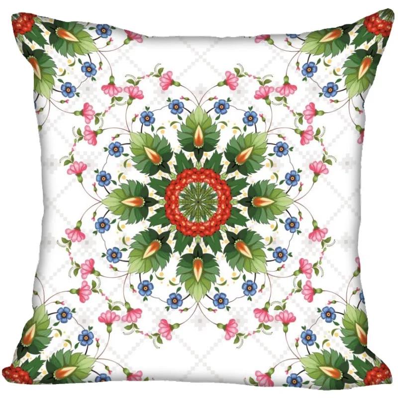 Invisible Zipper Throw Pillowcase Famous Art Floral Home Decor Satin