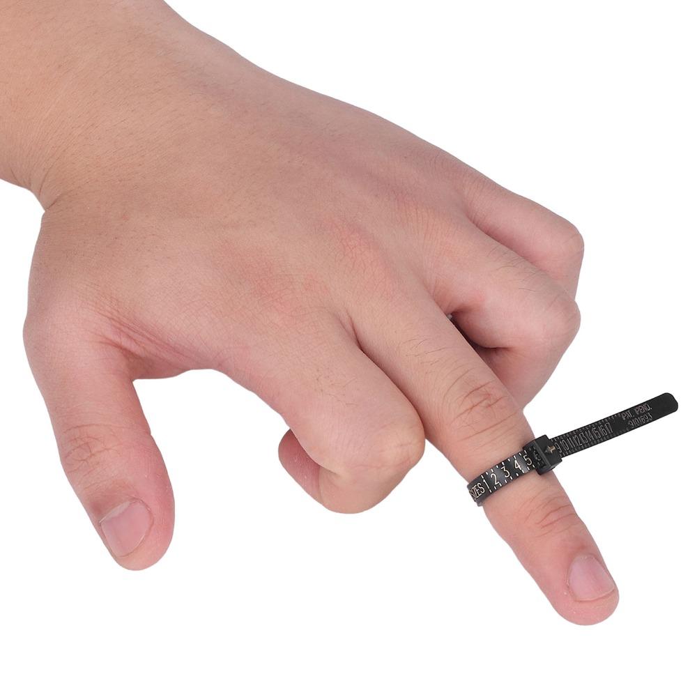 10pcs Reusable Design Ring Sizer Tool Plastic Jewelry Sizing Tool Finger Measuring Gauge For Men