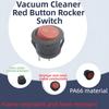 KCD1 Red Button Rocker Switch Fits for Hoover Windtunnel Bissell Vacuum Cleaner and 12V DC Equipment Replaces Part Number 440003992 270046001 UH70815