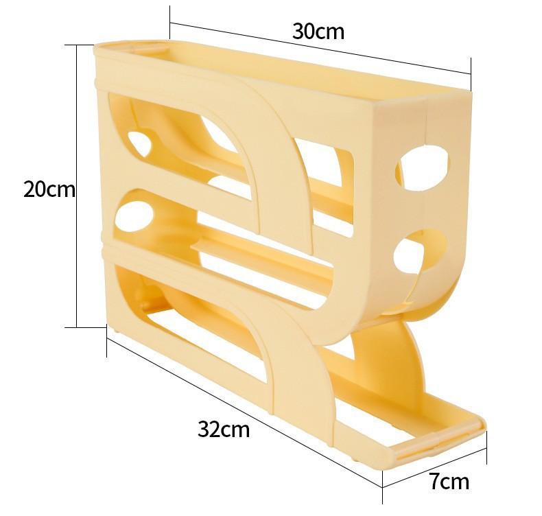 3/4 Layers Automatic Rolling Egg Storage Box Holder Rack Organizer Kitchen Refrigerator Side Door 30 Eggs Dispenser Storage Rack