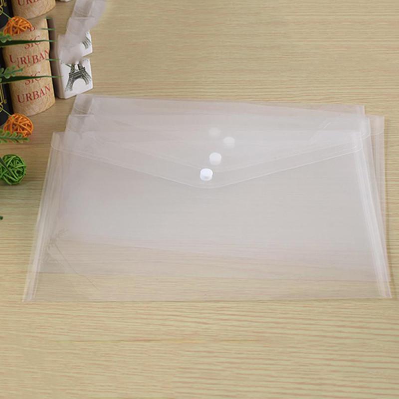 Heavy Duty Waterproof A4 Clear Plastic Document Bag File Holder Portfolio Notes Envelope Storage Case School Office Business Supplies