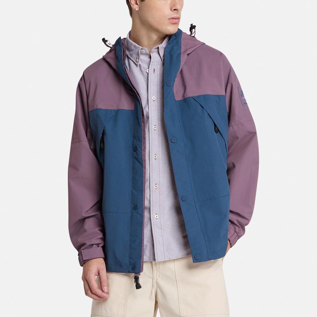 Timberland Waterproof Windproof Stand Collar Zipper Jacket Men Jacket Violet Meteor A68XFESS