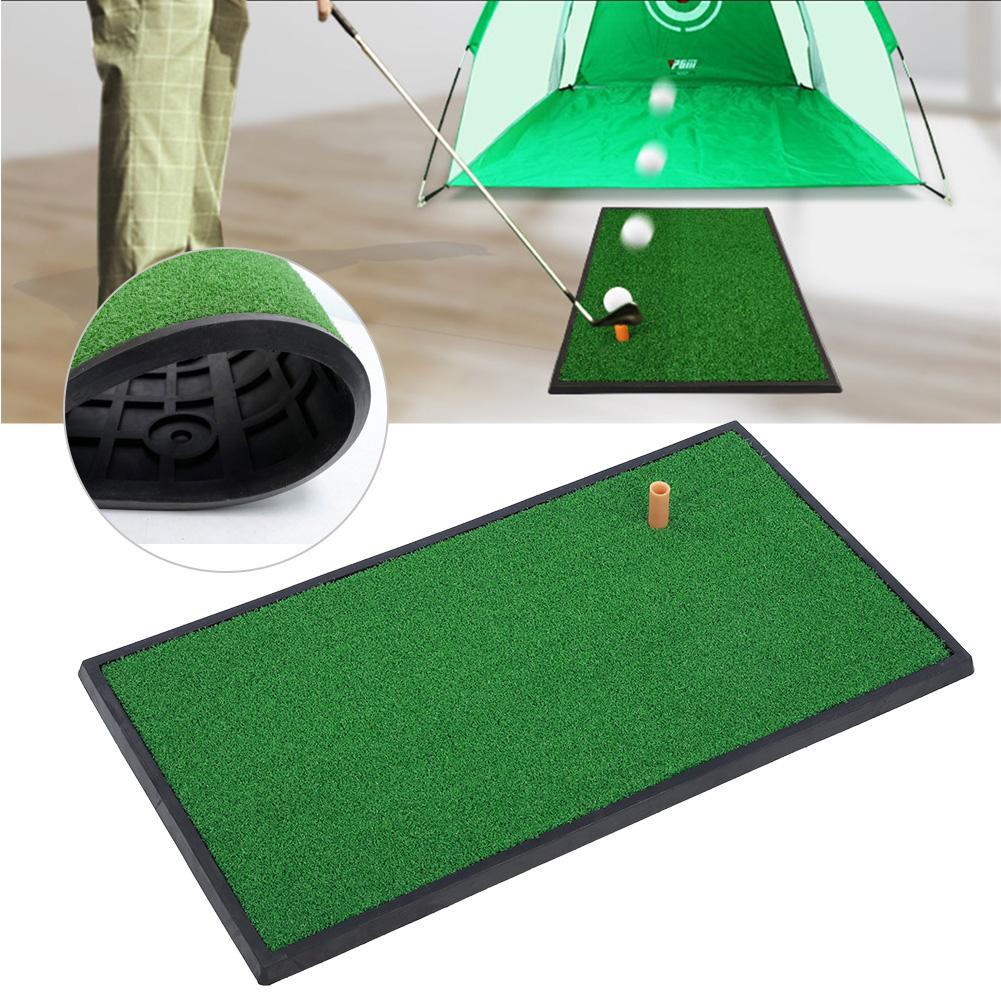 Home Golf Practice Mat Training Putting Mats Portable Practicing Hitting Pads with Tee