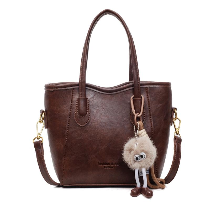 Retro Handbag, High-end Bucket Bag, Women's 2025 Autumn and Winter New Versatile Shoulder Bag, Fashion Messenger Bag