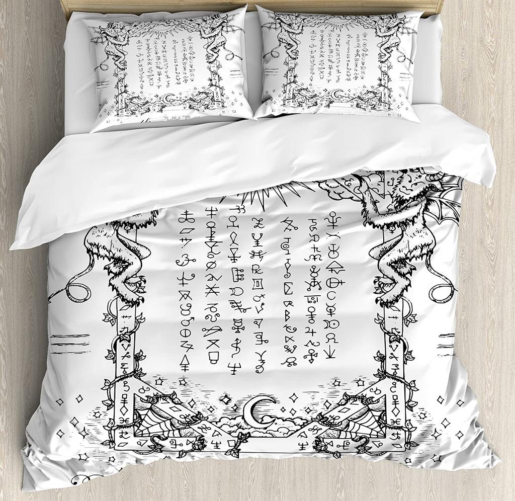 Medieval Bedding Set For Bedroom Bed Home Heraldic Design From Middle Ages Coat Of Arms C Duvet Cover Quilt Cover And Pillowcase