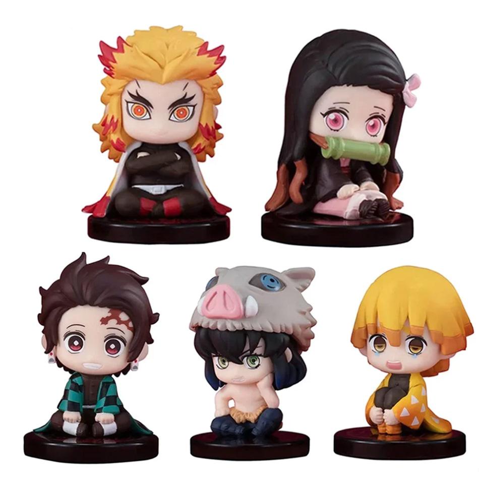 Anime Theater Edition Demon Slayer Kimetsu No Yaiba Figure Kamado Tanjirou Action Figure Agatsuma Zenitsu Nezuko Warrior PVC Toy