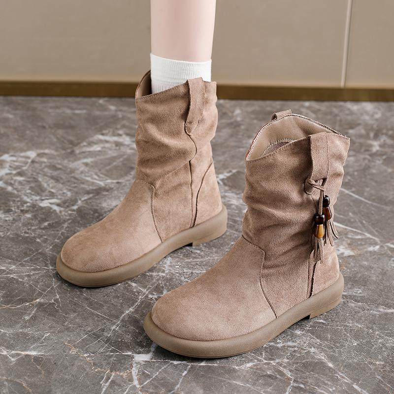 Women's Retro Short Boots, 2025 Autumn New Style Vacation Western Boots, British Style Casual Short Boots