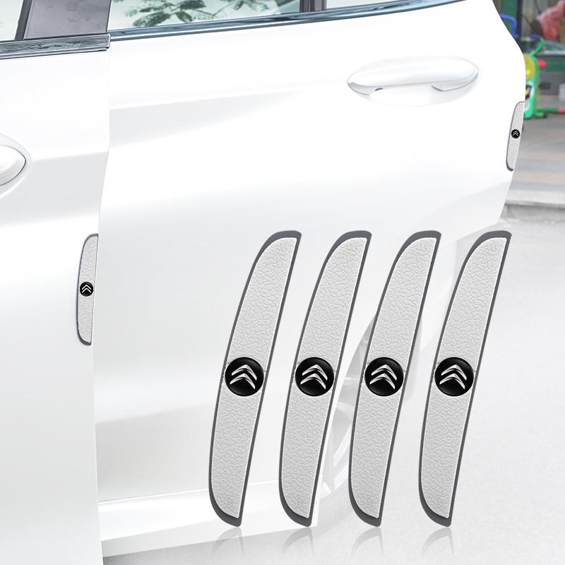 4Pcs Car Door Anti Scratch Protection Strips For Citroen C4 C3 C2 C1 Berlingo Xsara Grand Rubber Decoration Sticker Car Supplies Aks256