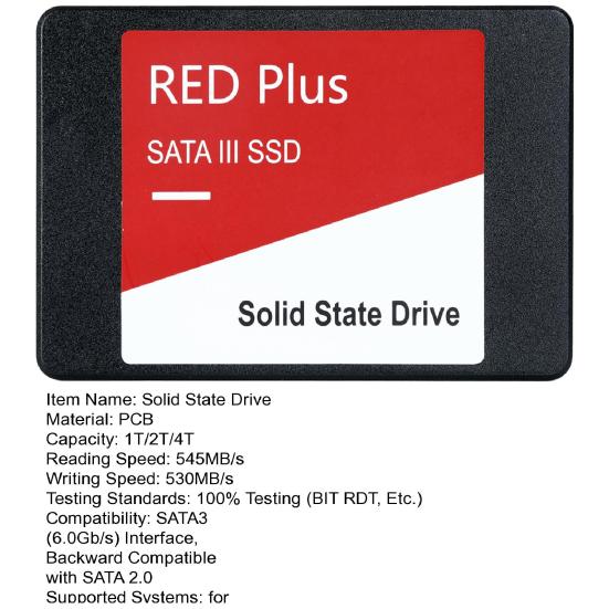 1/2/4TB SATA 3 2.5-inch SSD Speed Up To 545MB/s Read 530MB/s Write PC Desktop Laptop Internal Solid State Drive Computer Accessories