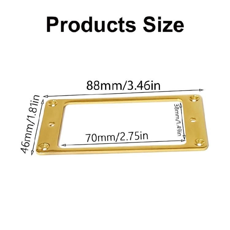 2PCS Guitar Humbucker Pickup Frames Easy Installation Mounting Rings with Screws Replacement Pickup Rings Metal Texture