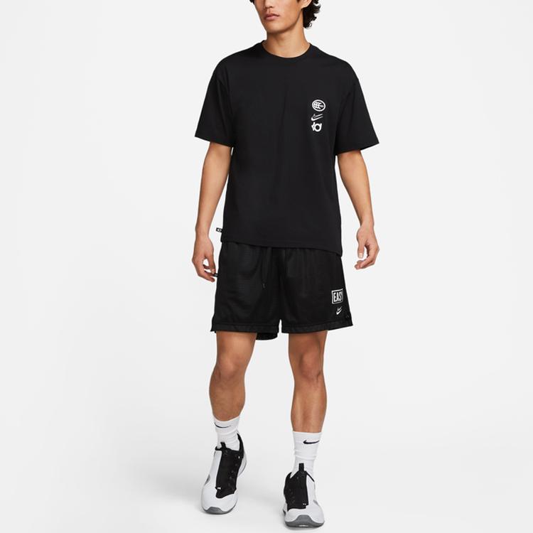 Nike Alphabet Print Loose Basketball Short-Sleeve T-Shirt Men Tops Black FD0061-010