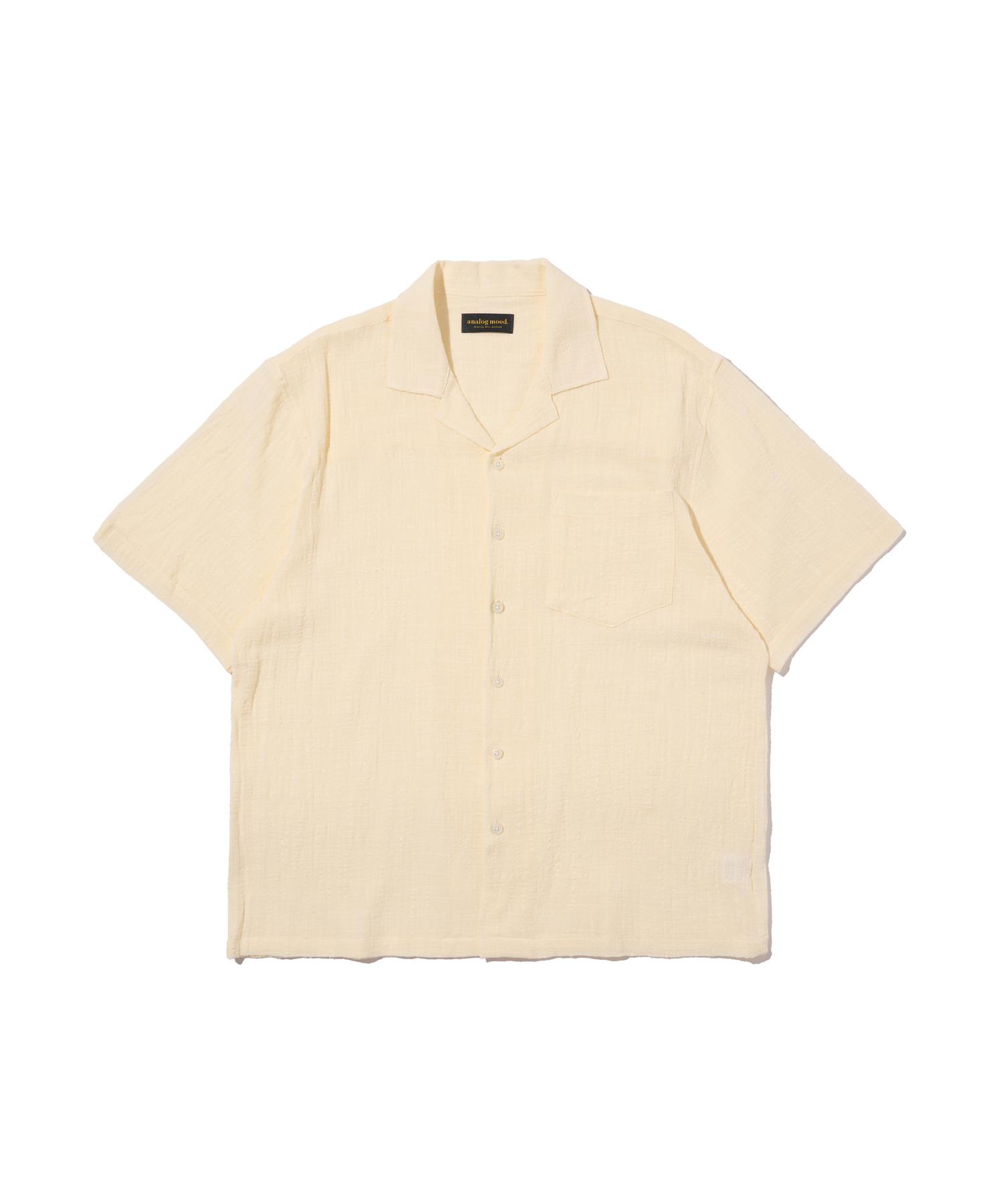 Analog Mood Linen Short Sleeve Shirt (Cream) Free