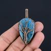 Natural Double Tree of Life Labradorite Gemstone Pendant | Oxidized Copper Wire Wrapped | Necklace Pendant | Copper Jewelry Gift For Her/him