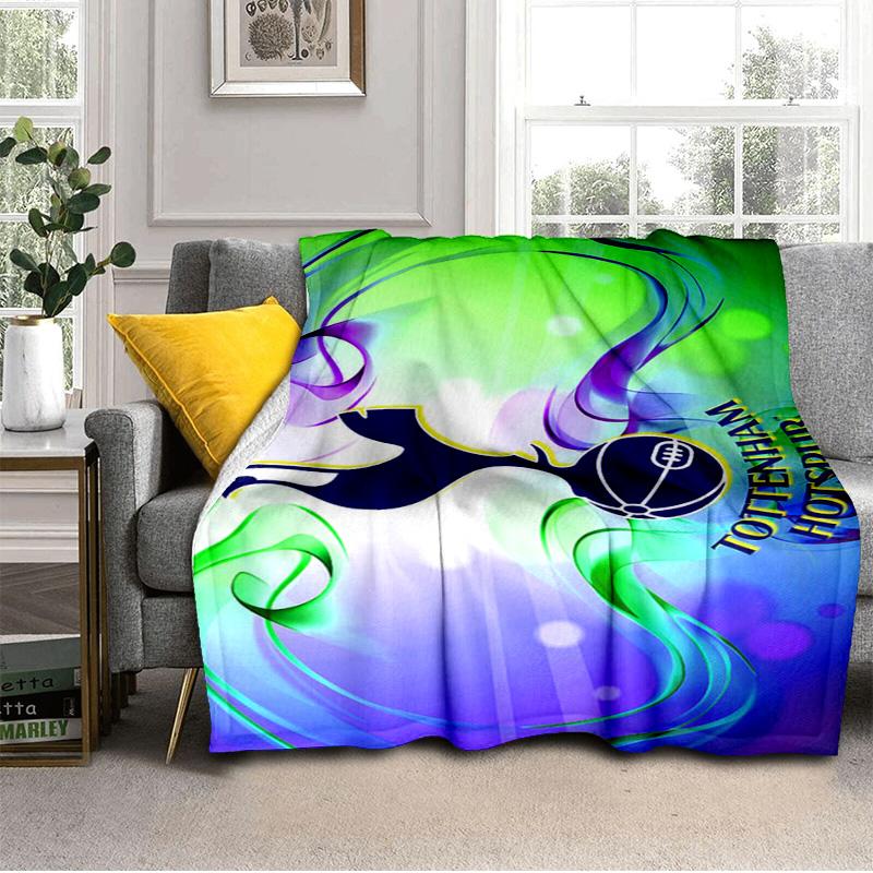 Tottenham Crest Design Printed Throws Blanket Soft Flannel Blankets for Couch Bed Gifts for Men Women Picnic blanket Christmas gifts