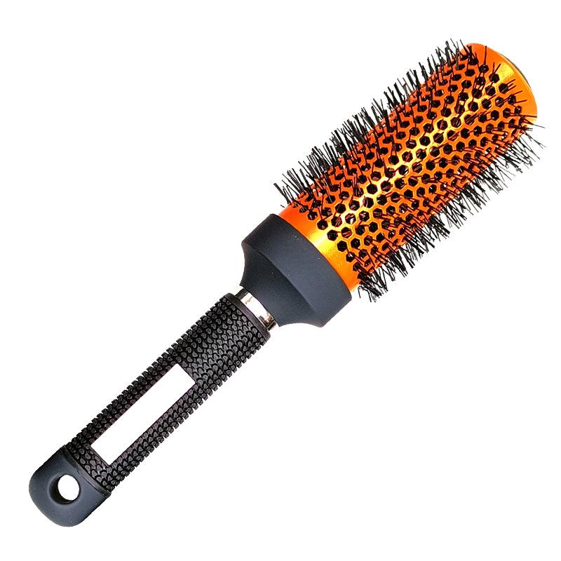 Pieptene de rulare a părului creț, cilindru auriu, pieptene pentru coamă, pieptene pentru coame, conductie de căldură, pieptene cu tub din aluminiu, pieptene special