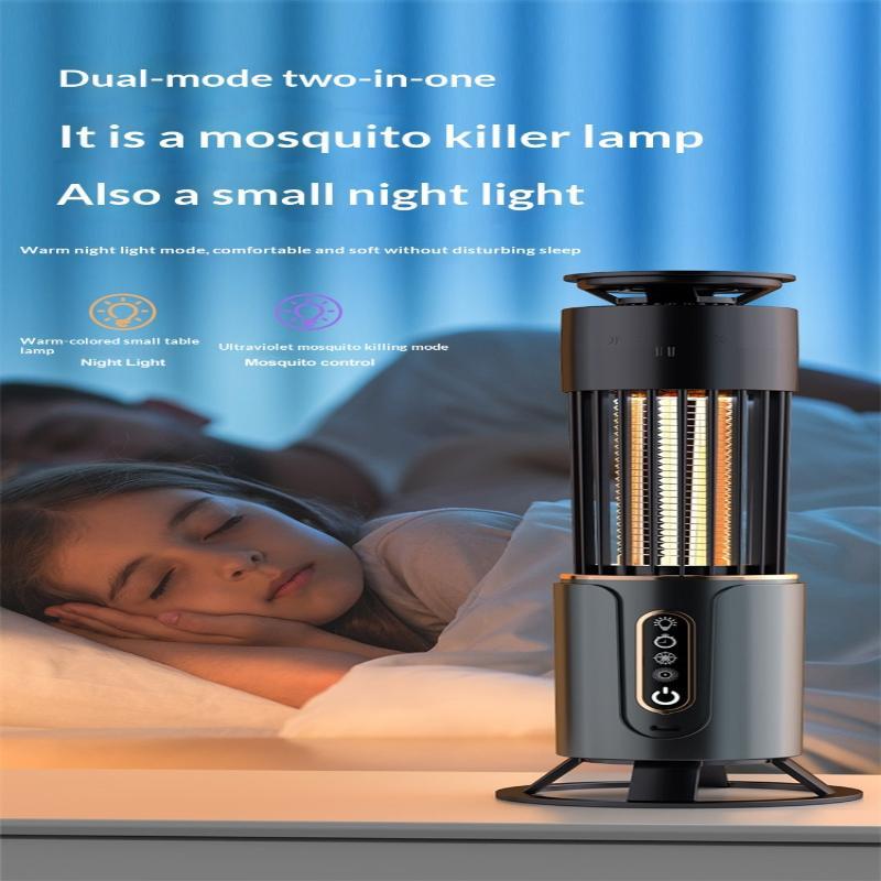 2-In-1 Mosquito Killer Lamp Anti-Mosquito Lamp Electronic Mosquito Zapper Rechargeable Mosquito Repellent 3-Level Timing Mode