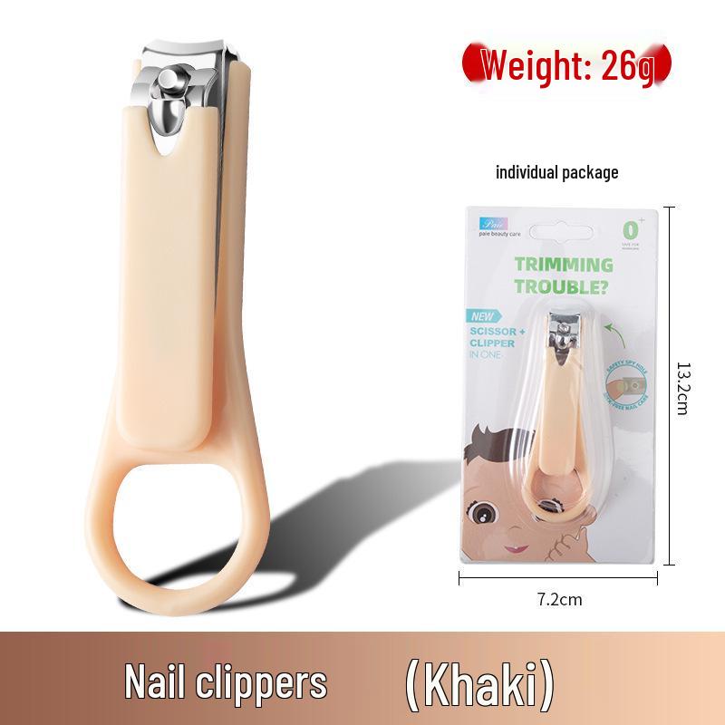 Child-Safe Anti-Pinch Baby Nail Clipper Set - Anti-Splash, Cute Design, Portable for Kids and Students