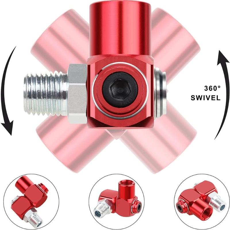 4Lots Aluminum Pneumatic Swivels Joints 360 Degree Rotation Connector For Industrial And Home Plumbing