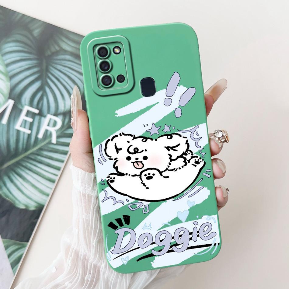 For Samsung Galaxy A21s Cute Panda Rabbit Cartoon Soft Silicone Case For Samsung A21S SM-A217F Camera Protective Phone Cases