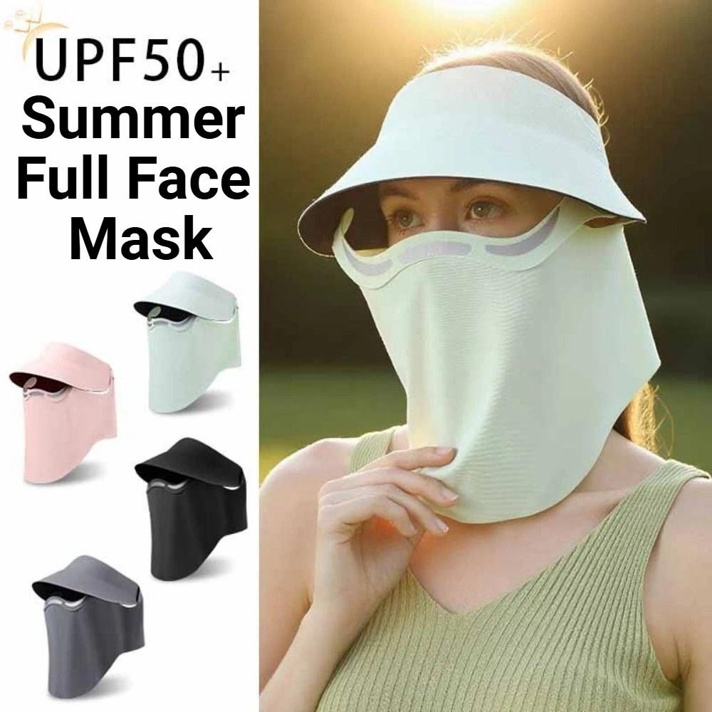 UV Protection Outdoor Sun Cap Magnetic Ice Silk Face Cover Large Brim Sun Hat Beach Activities