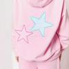 Women's Fleece-Lined Hoodie with Letter Print & Kangaroo Pocket
