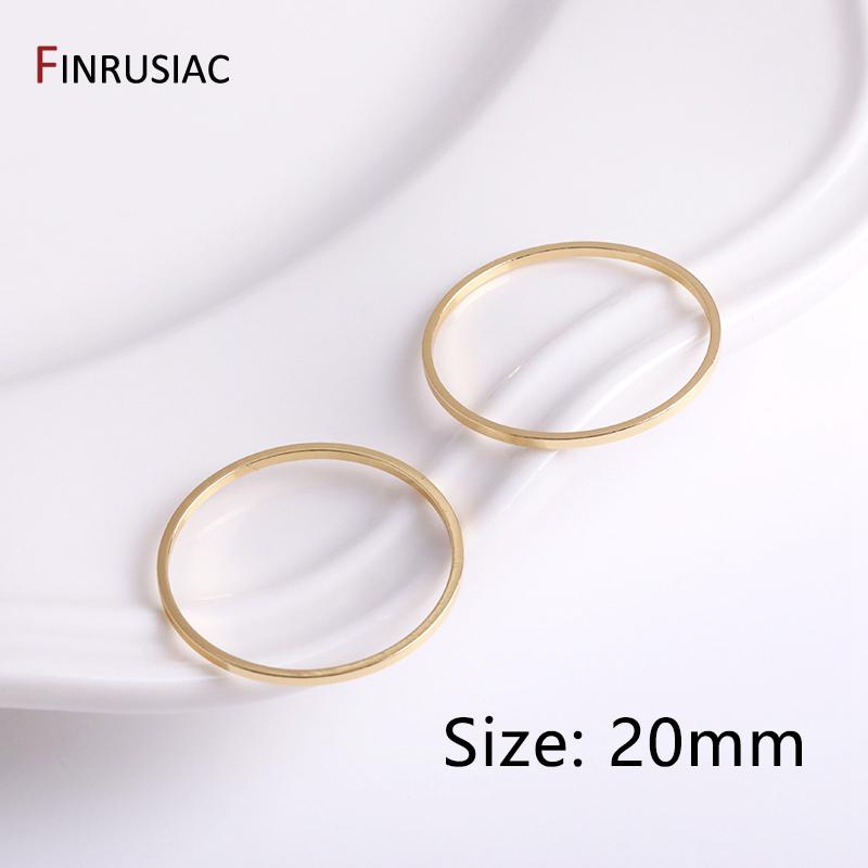 14K Gold Plated Brass Star/Pentagram/Square/Round Connector For Jewelry Making Supplies Earrings Making Accessories Wholesale