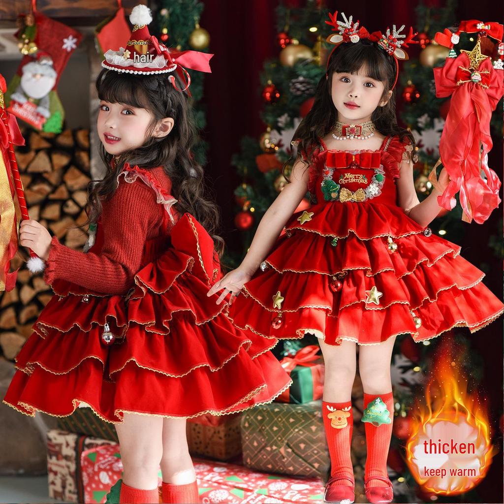 Little Girl Lolita Princess Dress - Winter 2025 Christmas & New Year Outfit