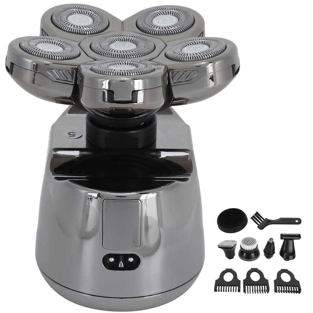 6In1 Electric Shaver LCD MultiFunctional Men Shaver Nose Hair Trimmer Grooming Kit