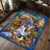 1Pc Animal Deer Print Rug - Home Decoration Carpet For Living Room Bedroom Flooring Computer Chair Area Rug