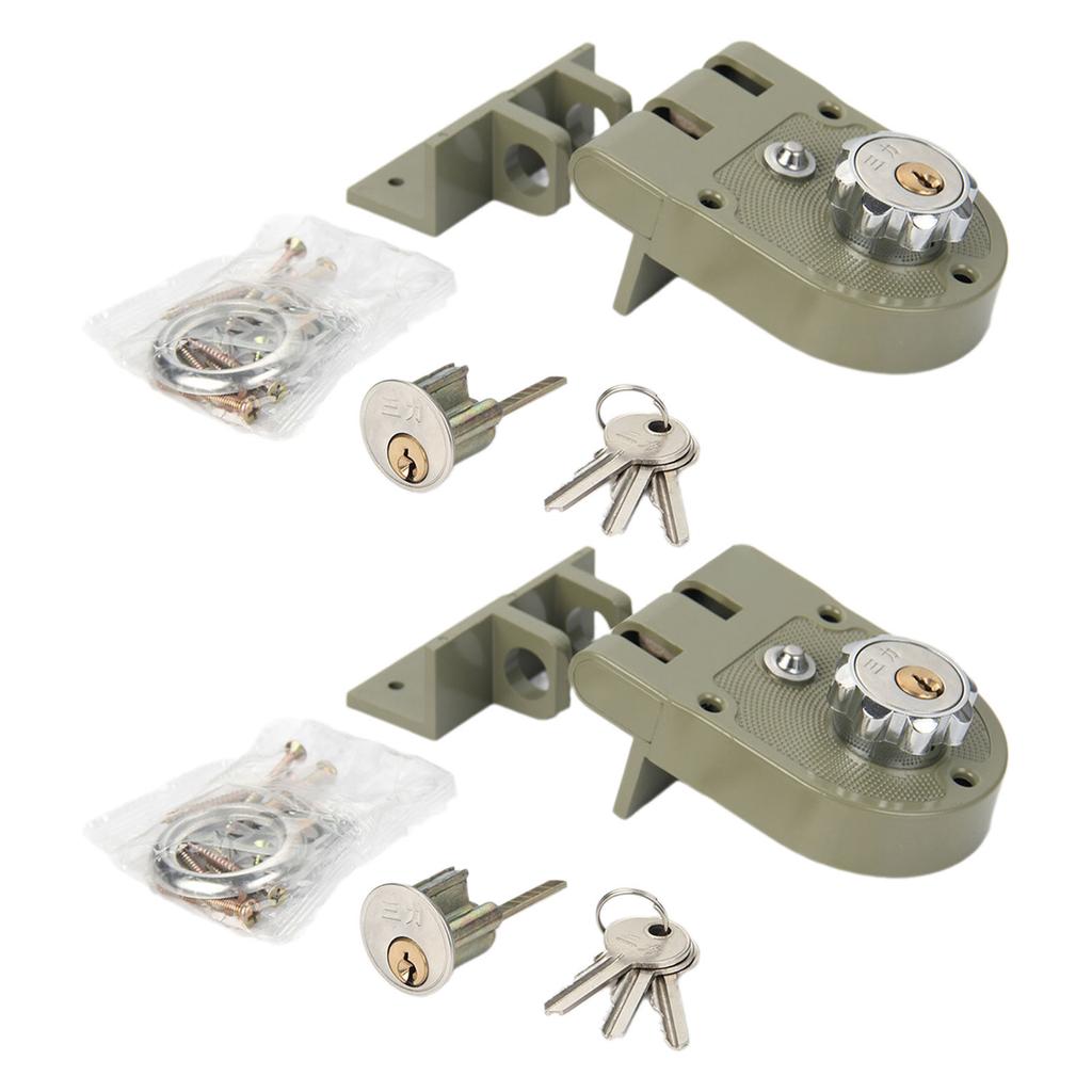 Retro Dual Opening Door Latch Easy Installation Metal Sliding Door Lock Secure Locking for Household & Commercial Use