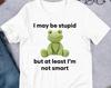 I May Be Stupid But A Least I'm Not Smart, Funny Meme Shirt, Ironic Shirt, Oddly Specific, Unhinged Shirt, Cursed, Gag Gift, Cringey Shirt