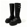 Thick-soled boots women's spring and autumn new retro temperament locomotive boots heightened thick heel knight boots women's long boots