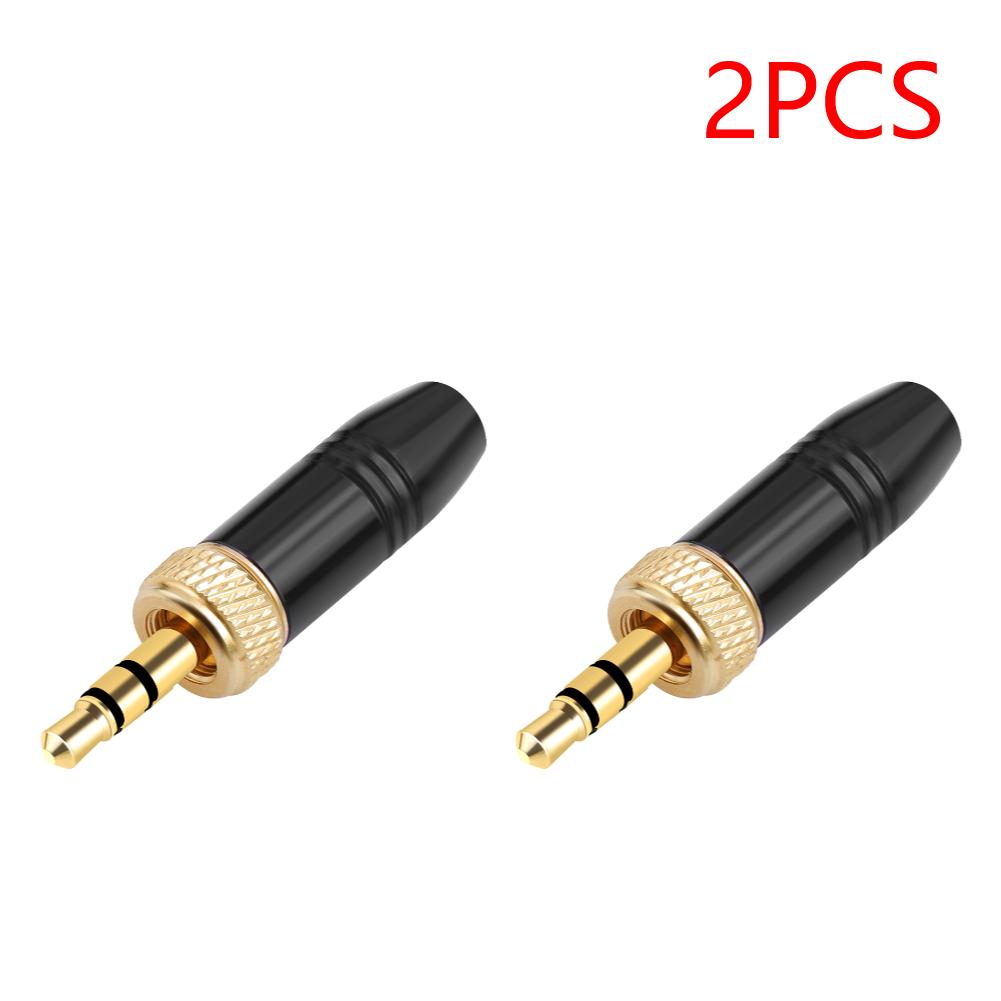 3.5mm Plugs with M6 Internal Thread Headphone Audio Plug Stereo Headphone Jack Male Plug for Lavalier Wireless Microphone